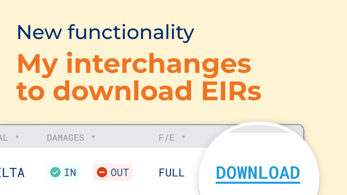 New feature: Equipment Interchange and Condition Reports (EIR) via MyTerminal